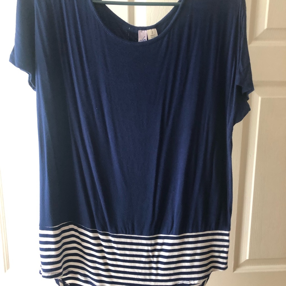 Navy lace blouse
